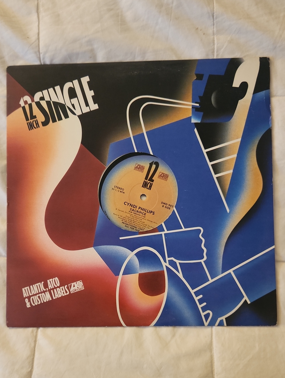 Cyndi Phillips: Sacrifice Vintage 12" Vinyl Single -- DJ COPY FROM SECRET STASH!